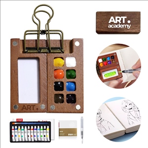 Mini Travel Watercolor Paint Palette Set